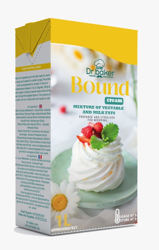 Bound Whipping Cream tetra pack (1 Liter) - كريمة خفق باوند 1 لتر